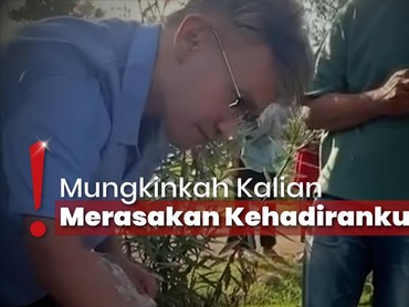Momen Haru Ruben Onsu Nyekar ke Makam Olga dan Jupe usai Mualaf
