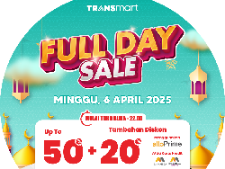 Setop Mager! Serbu Transmart Full Day Sale, Diskon Melimpah 50% + 20%