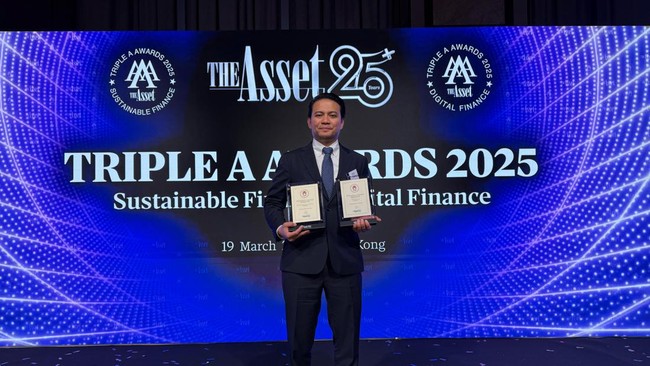 BRI meraih penghargaan The Asset Triple A Awards for Sustainable Finance 2025, yaitu Best Issuer for Sustainable Finance Best Issuer for Sustainable Finance.