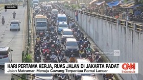 VIDEO: Hari Pertama Kerja, Sejumlah Ruas Jalan Alami Kepadatan