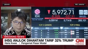 VIDEO: Kata Pengamat Soal Anjloknya IHSG Dihantam Tarif 32% Trump
