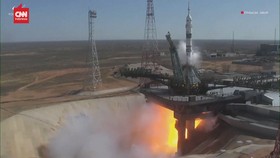 VIDEO: Detik-detik Soyuz MS-27 Meluncur dari Bumi ke ISS