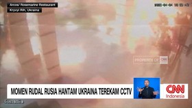 VIDEO: Momen Rudal Rusia Hantam Ukraina Terekam CCTV