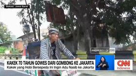 VIDEO: Demi Cari Kerja, Kakek 70 Tahun Gowes dari Gombong ke Jakarta