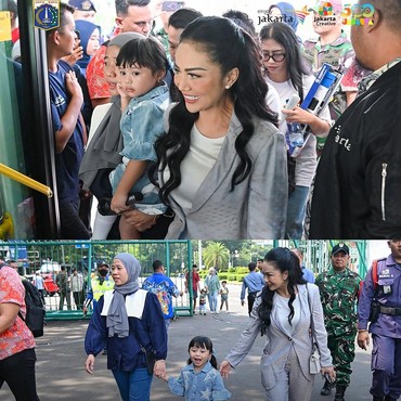 Gaya Kris Dayanti Jalan-jalan Bareng Cucu Naik MRT Pakai Tas Seharga Rumah KPR