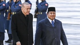 Tiba di Turki, Prabowo Disambut Langsung Erdogan di Bandara