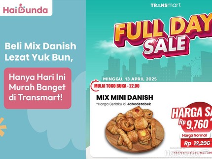 Beli Mix Danish Lezat Yuk Bun, Hanya Hari Ini Murah Banget di Transmart!
