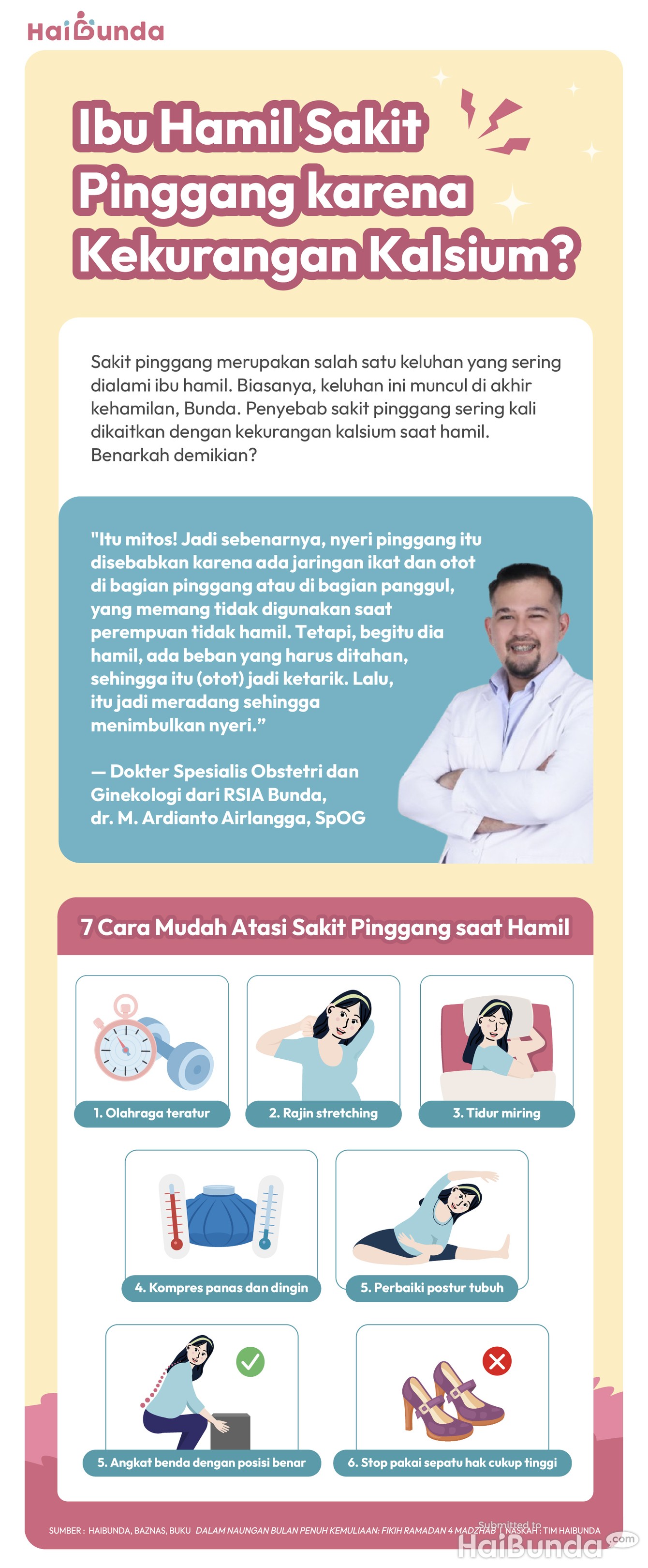 Infografis: Ibu Hamil Sakit Pinggang karena Kekurangan Kalsium? Mitos atau Fakta
