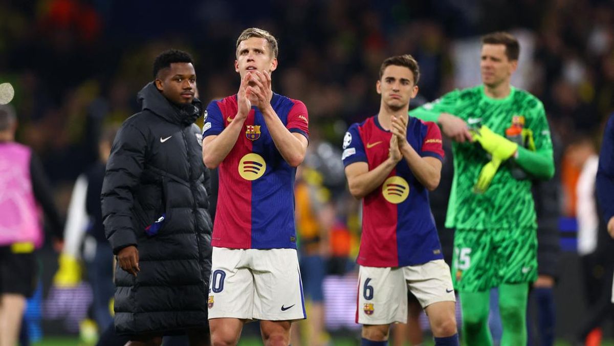 FOTO: Barcelona Lolos meski Terbenam di Kandang Dortmund