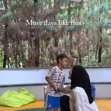 Bagikan Momen Bahagia dengan Anak, Paula Verhoeven: Terima Kasih Nak