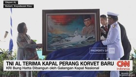 VIDEO: TNI AL Terima Kapal Perang Korvet Baru