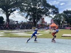 Melihat Keseruan Atlet Cilik Lomba Sepatu Roda di Sukabumi
