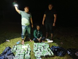 Potret 38 Kg Sabu dan Kurir Pengawal yang Ditangkap Bareskrim