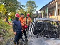 Mobil Warga di Parepare Terbakar Usai Diperbaiki, Diduga Akibat Korsleting
