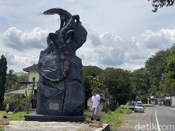 Patung Biawak Viral Mirip Aslinya di Wonosobo Dapat Hak Cipta dari Kemenkum