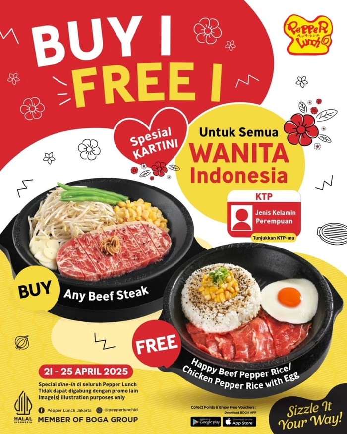 Promo makanan dan minuman Hari Kartini