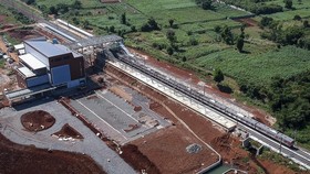 FOTO: Progres Pembangunan Calon Stasiun KRL Termegah di Tangerang