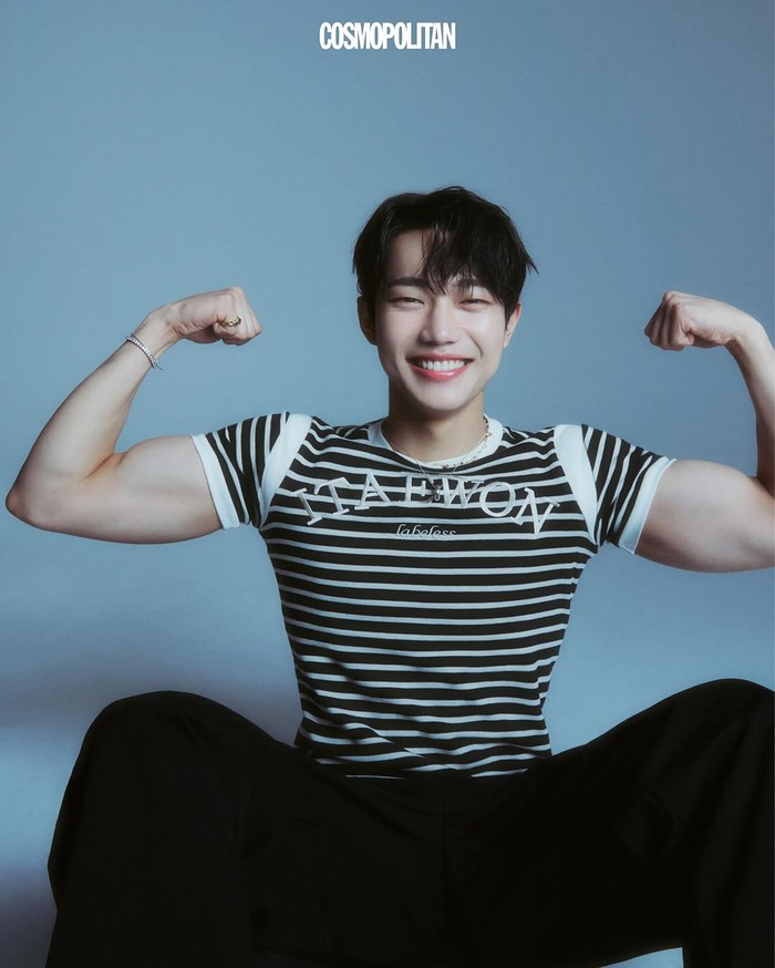 Visualnya paripurna, Jo Joon Young memiliki wajah manis yang kontras dengan tubuh atletisnya. Otot-otot tubuhnya didapatkan dari hasil kegemaran dalam berolahraga, terutama bola basket./ Foto: instagram.com/aim0__2