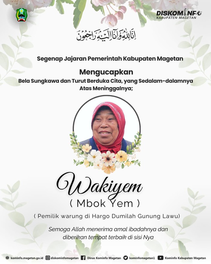 Mbok Yem meninggal dunia