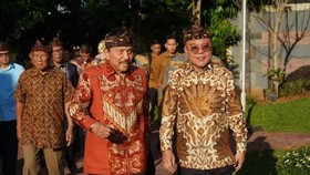 Dasco Tinjau Keraton Majapahit Jakarta, Disambut Hendropriyono