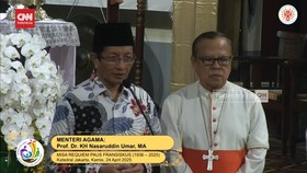 VIDEO: Hadiri Misa Riquiem Paus Fransiskus, Ini Pesan Menteri Agama