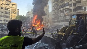 FOTO: Israel Kembali Bombardir Beirut Kala Gencatan Senjata