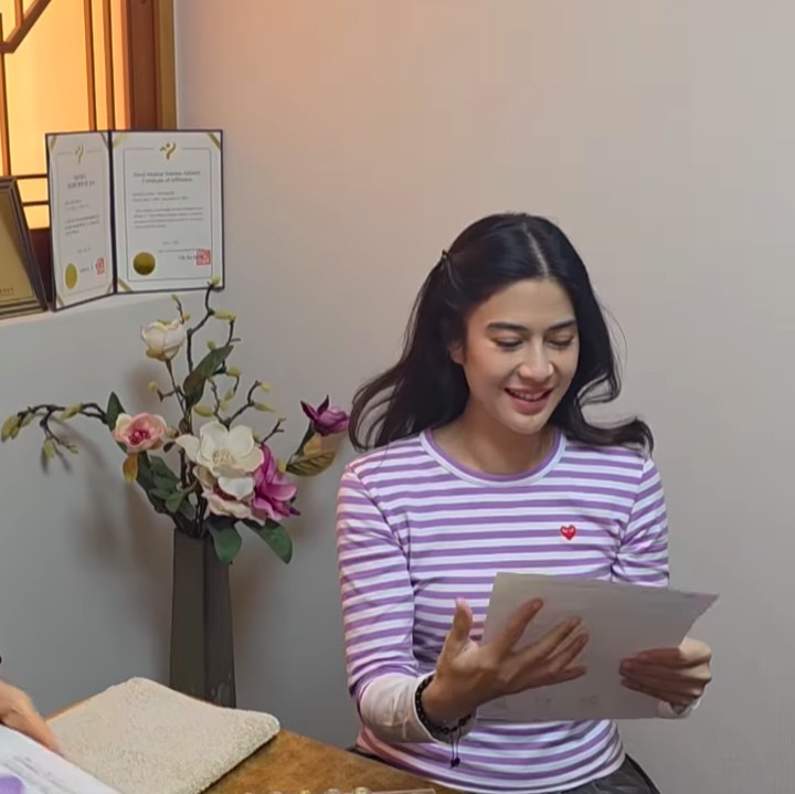 <p>Tidak menunggu lama, hasil tes pun keluar, Bunda. Dian pun menyebut ia mendapatkan tipe tubuh So Eum In, yakni tipe yang lumayan lemah. (Foto: Instagram: @therealdisastr)</p>