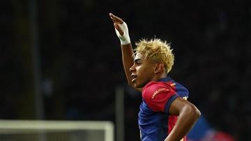 Update Eksklusif Olahraga CNN : Perayaan 100 Laga Lamine Yamal di Barcelona: Cetak Rekor Lagi