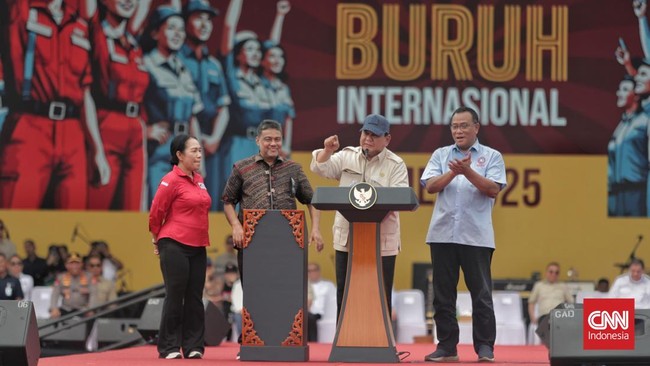 Presiden Prabowo berjanji mempertemukan 150 pemimpin buruh dan pengusaha di Istana Bogor.
