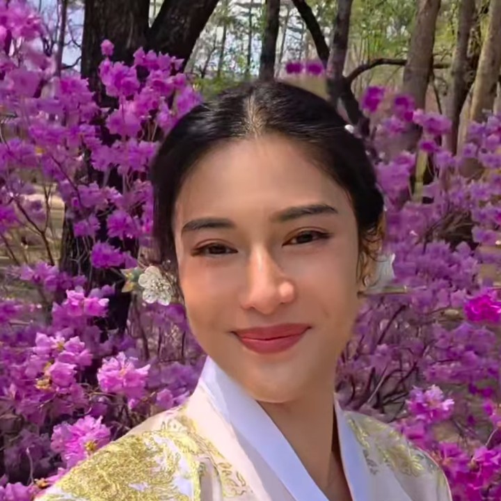 <p>Beberapa waktu lalu, Dian Sastrowardoyo menyempatkan waktu untuk berlibur ke Korea Selatan. Sama seperti turis pada umumnya, tidak lengkap rasanya jika tidak mencoba baju khas Korea, Hanbok. (Foto: Instagram: @therealdisastr)</p>
