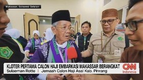 VIDEO: Kloter Pertama Haji Embakarsi Makassar Berangkat