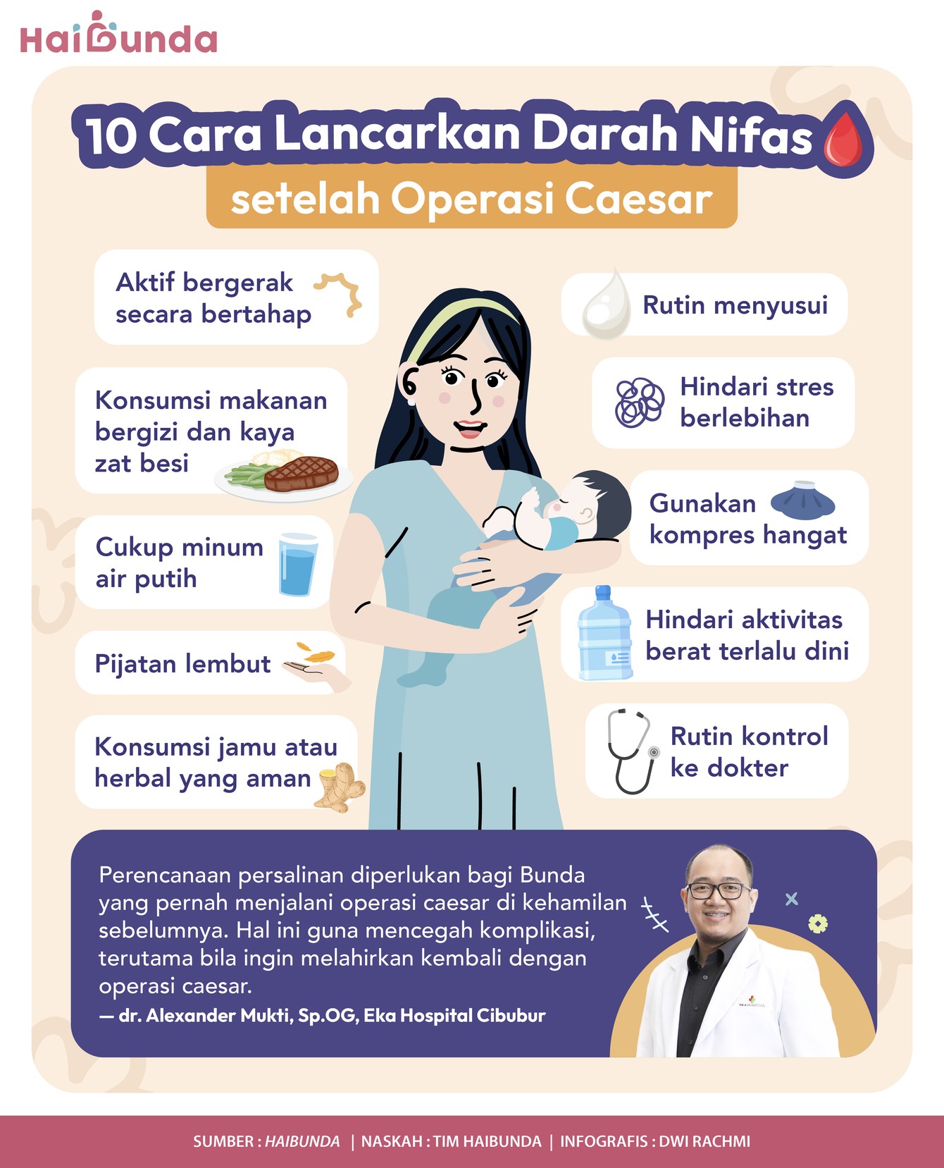 Melancarkan darah nifas