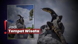 Indahnya Tugu Biawak di Wonosobo, Biaya Pembuatan Hanya Rp50 Juta