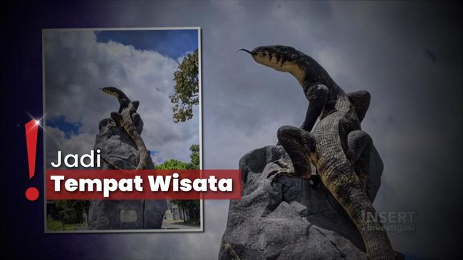 Indahnya Tugu Biawak di Wonosobo, Biaya Pembuatan Hanya Rp50 Juta