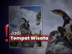 Indahnya Tugu Biawak di Wonosobo, Biaya Pembuatan Hanya Rp50 Juta