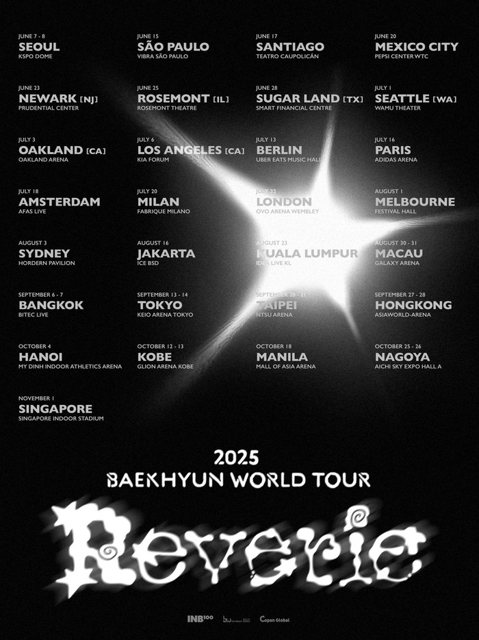 List world tour Baekhyun/ Foto: x.com/BAEKHYUN_INB100