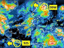 2 Bibit Siklon Tropis Hadir di Indonesia, Wilayah Ini Waspada Hujan Sedang-Lebat