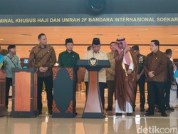 Prabowo Tiba di Soetta Jelang Resmikan Terminal Khusus Haji dan Umrah