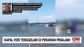 VIDEO: Kapal Feri Tenggelam di Perairan Penajam