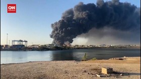 VIDEO: Penampakan Ledakan di Pelabuhan Sudan Akibat Perang Saudara