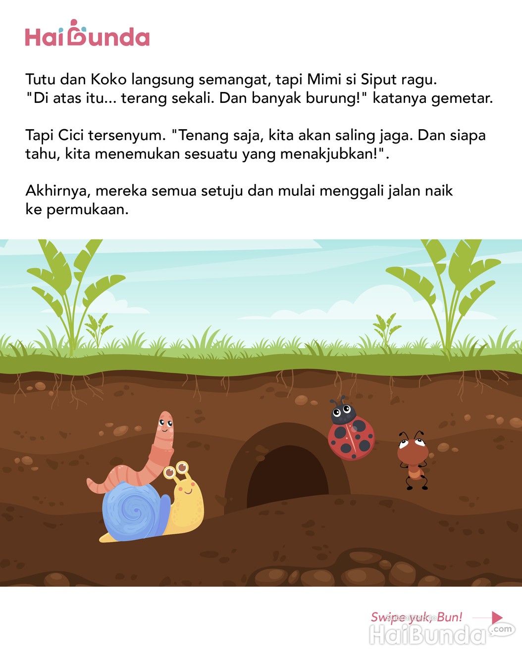 Cerita Fabel: Cici Si Cacing Petualang