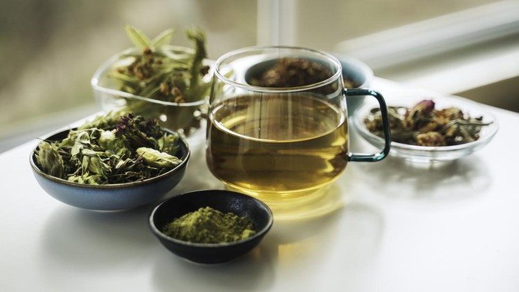 Ilustrasi teh herbal
