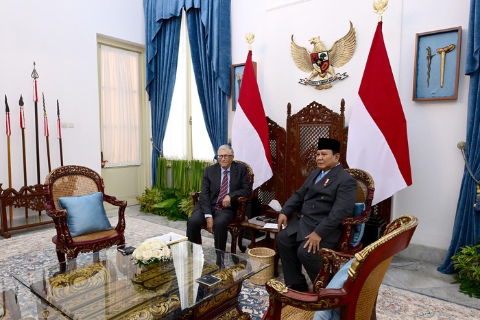 Presiden RI Prabowo Subianto dan Bill Gates (Foto: Muchlis Jr - Biro Pers Sekretariat Presiden)
