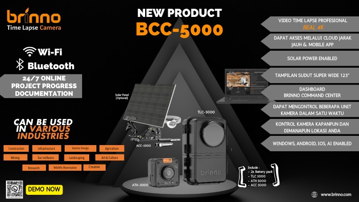 Produsen Teknologi Kamera Time Lapse Terkemuka No 1 di Dunia Menghadirkan Solusi Inovatif Dengan Seri Terbaru BCC5000 Dilengkapi Kontrol Wi-Fi, Cloud, AI Ready