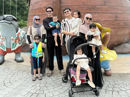 Dinda Hauw & Rey Mbayang Ajak Anisa Rahma & Anandito Staycation Bareng Anak-anak, Intip Potret Serunya