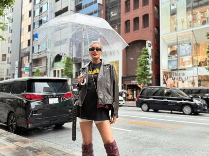 5 Potret Stylish Kimmy Jayanti Jalani Kehamilan Ketiga di Jepang