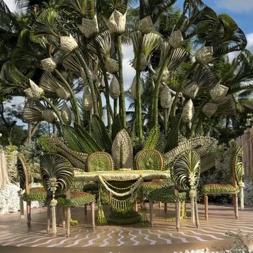 Anyaman Dekorasi Pernikahan Luna Maya dan Maxime Bouttier Viral di Luar Negeri