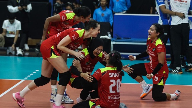 Jakarta Pertamina Enduro Juara Proliga 2025, Sikat Popsivo 3-0 Jakarta Pertamina Enduro (JPE) juara Proliga 2025 sektor putri usai menang 3-0 atas Jakarta Popsivo Polwan dalam grand final di GOR Amongrogo, Sabtu (10/5).