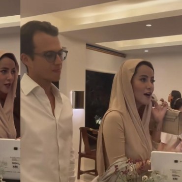 Olla Ramlan Keciduk Bareng Cowok di Acara Pernikahan Luna Maya & Maxime Bouttier