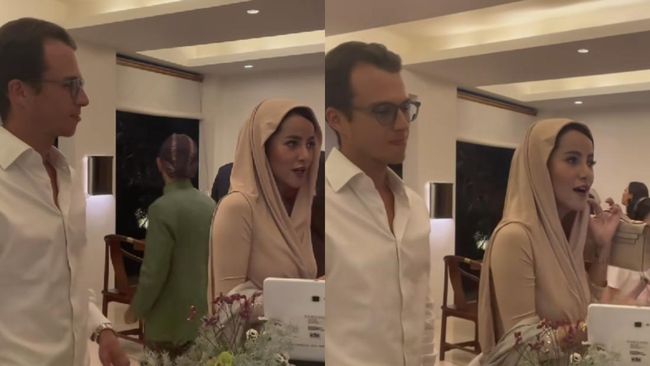 Olla Ramlan Keciduk Bareng Cowok di Acara Pernikahan Luna Maya dan Maxime Bouttier